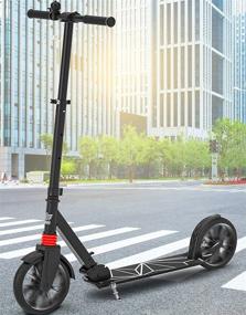 img 4 attached to 🛴 Peradix Kick Scooter: Folding, Lighted Wheels for Teens & Adults - Up to 220 lbs, Portable Scooter for Kids 8 Years+