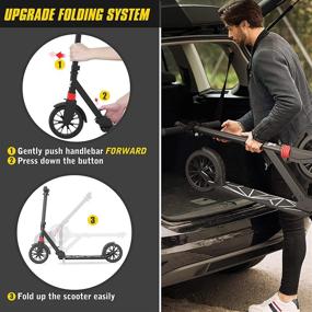 img 1 attached to 🛴 Peradix Kick Scooter: Folding, Lighted Wheels for Teens & Adults - Up to 220 lbs, Portable Scooter for Kids 8 Years+