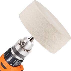 img 4 attached to 🧹 STARVAST 75mm Felt Polishing Buffing Wheel: 3-inch Wool Wheel for Cerium Oxide Polishing