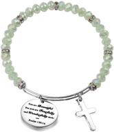 📿 feelmem psalm 139:14 bracelet - beautiful inspirational bible verse charm bracelet for religious jewelry, christening, baptism - perfect gift logo