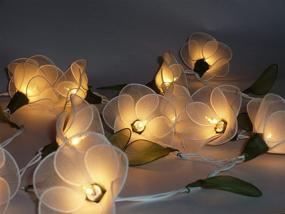 img 1 attached to Dreamy White Flower String Lights for Fairy-Like Patio and Bedroom Decor - CHAINUPON Floral Fairy Lights for Weddings, Perfect Plug-in Accessory!