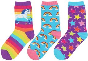 img 1 attached to Magical and Playful: Socksmith Children's Colorful Unicorn, Rainbow & Star Socks