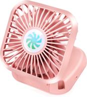 🌬️ doudi hanging neck fan: usb rechargeable, 3 speed mini handhold fan for personal cooling - portable and long-lasting battery operated, perfect for outdoor and indoor use (pink) логотип