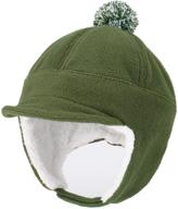 🧢 stay warm and stylish with home prefer toddler earflap windproof boys' hats & caps logo