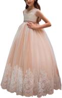 exquisite flower dress wedding pageant gowns for girls' clothing: floral elegance at its finest! logo