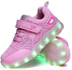 img 1 attached to YUNICUS Spider Upper LED Light Up Shoes for Kids - USB Charge Flash Sneakers for Boys, Girls, and Toddlers - Perfect Gift for Birthdays, Thanksgiving, and Christmas