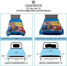 img 1 attached to 🐾 Snuggle Up with the Franco Kids Bedding Super Soft Reversible Comforter, Twin/Full Size 72" x 86", Paw Patrol