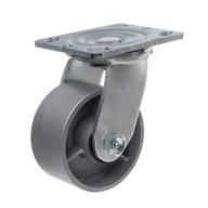 🔩 syration heavy duty silver steel cast iron wheel 4 inch: superior durability and strength logo