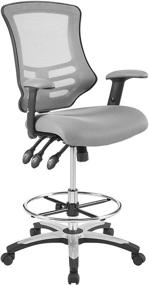 img 4 attached to 🪑 Optimized Search: Modway Calibrate Gray Mesh Drafting - Reception Desk Chair - Tall Office Chair