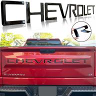 auto safety tailgate inserts letters compatible with chevy silverado 2019 2020 2021 1500 2500 3500 hd accessories，3d raised &amp logo