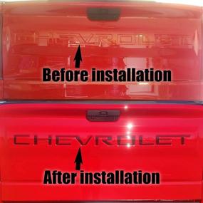 img 3 attached to Auto Safety Tailgate Inserts Letters Compatible With Chevy Silverado 2019 2020 2021 1500 2500 3500 HD Accessories，3D Raised &Amp