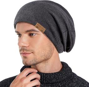 img 4 attached to 🧣 Winter Must-Have: PAGE ONE Men's Slouchy Beanie - Warm, Cozy, and Oversized