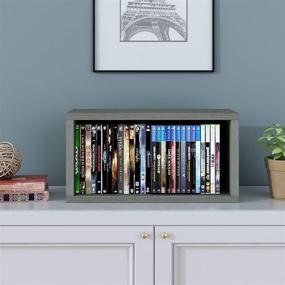 img 2 attached to 📚 Organize Your PS5 Games, DVDs, and Blu-Rays with Way Basics Media Storage Rack Shelf Organizer – Tool-Free Assembly, Sustainable Non-Toxic zBoard Paperboard, Grey