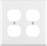 leviton 88016 2-gang duplex receptacle 🔌 wallplate, standard size, thermoset, device mount, white logo