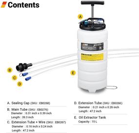 img 3 attached to 🚗 High-Performance Pneumatic/Manual Oil Extractor Pump (15L) for Efficient Automobile Fluids Vacuum Evacuation