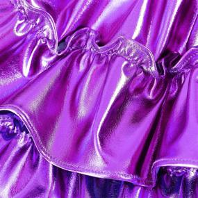 img 2 attached to Somlatrecy Girls Metallic Toddler Purple Apparel & Accessories Baby Girls