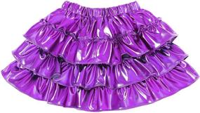 img 4 attached to Somlatrecy Girls Metallic Toddler Purple Apparel & Accessories Baby Girls