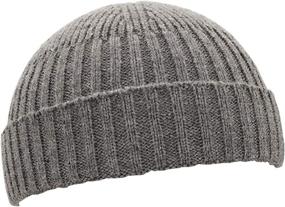 img 1 attached to Stylish Unisex Knitted Sailor Cap Cuff Beanie: Vintage Fashion for Fall/Winter