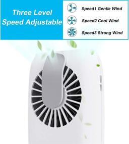 img 1 attached to Kartice Power Bank: Portable Hanging Neck Mini Fan - Ideal for Sports, Office, and Outdoor Cooling