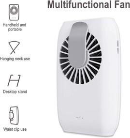 img 2 attached to Kartice Power Bank: Portable Hanging Neck Mini Fan - Ideal for Sports, Office, and Outdoor Cooling