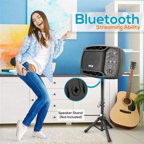 img 1 attached to Мощная портативная Bluetooth акустическая система PA с двухканальным звуком полного диапазона, максимальной выходной мощностью 200 Вт и сабвуфером.