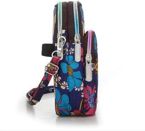 img 1 attached to 👜 Black Flower Fashion Sports Shoulder Bag Mini Wrist Purse Armband Bag - Universal Phone Holder Pouch Case for iPhone, Samsung, LG, Moto, Black Berry, Sony, HTC, Nexus, Nokia, Lumia, Huawei, and more.