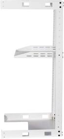 img 3 attached to 🔧 White Wall Mount Open Frame Steel Network Equipment Rack - 17.75 Inch Deep - 20U + Shelf