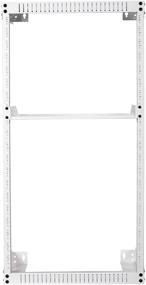 img 1 attached to 🔧 White Wall Mount Open Frame Steel Network Equipment Rack - 17.75 Inch Deep - 20U + Shelf