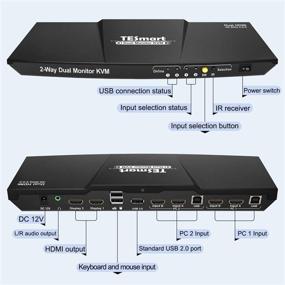 img 3 attached to 🖥️ TESmart 2 ПК Дуальный Монитор KVM Переключатель 4K @60Гц - Поддержка HDCP 2.2