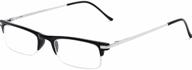 👓 bishop unisex half rim browline reading glasses: enhancing vision with style and comfort logo