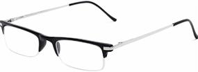 img 4 attached to 👓 Bishop Unisex Half Rim Browline Reading Glasses: Enhancing Vision with Style and Comfort