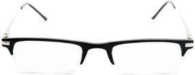 img 3 attached to 👓 Bishop Unisex Half Rim Browline Reading Glasses: Enhancing Vision with Style and Comfort