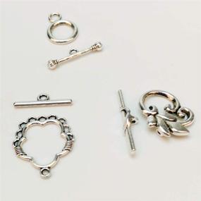 img 2 attached to 🔗 Chenkou Craft - Set of 30 Anti-Silver Alloy Toggle Clasp Sets for Bracelets, Bangles, and Pendants