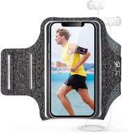 📱 waterproof milprox cell phone armband for gym and hiking - flecking grey, adjustable & card holder included! logo