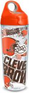 🏈 tervis made in usa double walled nfl cleveland browns insulated tumbler cup - 24oz water bottle, all over: keeps drinks cold & hot логотип