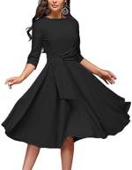 elegance hepburn dresses pleated pockets women's clothing and dresses logo