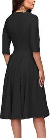 img 3 attached to Elegance Hepburn Dresses Pleated Pockets Women's Clothing and Dresses