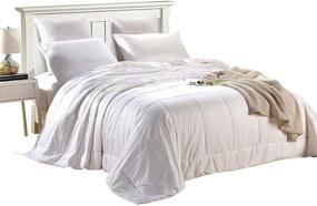 img 4 attached to 🛏️ White Queen Size Silk Duvet/Quilt for Fall/Winter - 100% Mulberry Silk Filling, Lightweight & Breathable - Keep Warm during the Colder Seasons (90*86 inch)