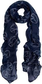 img 2 attached to White Peace Scarf – Premium Trendy Women's Accessories for Scarves & Wraps