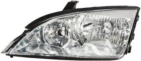 img 1 attached to 🚗 2005-2007 Ford Focus Front Headlight Assembly Pair - Left & Right Side Replacement Headlamps Driving Light, Chrome Housing, Clear Lens