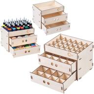 🎨 togush paint rack: best hobby tool storage & craft tool holder - leather tool organizer wooden box logo