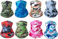 🧣 5-piece neck gaiter balaclava bandana headwear face cover mask headband set for women and men logo