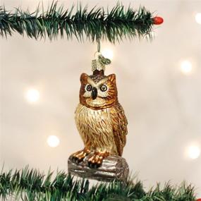 img 3 attached to Wise Owl Old World Christmas Glass Blown Ornaments for Christmas Tree