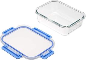 img 3 attached to 14-Piece Set of Amazon Basics Glass Locking Lid Food Storage Containers with 7 BPA-Free Lids