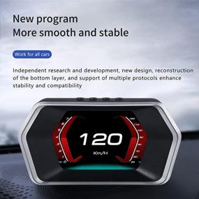 img 1 attached to 🚗 wiiyii Автомобильный HUD P17: Ключевой OBD + GPS Интеллектуальный датчик для всех автомобилей со 9 типами дисплея