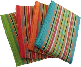 img 3 attached to 🍽️ DG Collections Kitchen Dish Towels, 100% Natural Cotton Salsa Towels, Set of 12 (16x28 Inches), Multi-Purpose Kitchen Towels, Extra Soft, Highly Absorbent, Lint Free, Waffle Design Tea Towels for Efficient Home Utilities