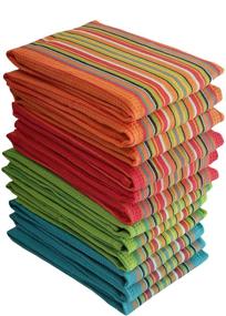 img 4 attached to 🍽️ DG Collections Kitchen Dish Towels, 100% Natural Cotton Salsa Towels, Set of 12 (16x28 Inches), Multi-Purpose Kitchen Towels, Extra Soft, Highly Absorbent, Lint Free, Waffle Design Tea Towels for Efficient Home Utilities