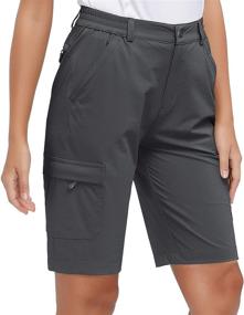 img 4 attached to 🩳 Libin Women's Quick Dry Hiking Shorts - Light, Cargo Style for Summer Travel, Fishing, Golf; Outdoor Water Resistant