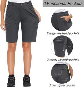 img 1 attached to 🩳 Libin Women's Quick Dry Hiking Shorts - Light, Cargo Style for Summer Travel, Fishing, Golf; Outdoor Water Resistant