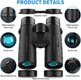 img 3 attached to 10x42 Compact Binoculars for Adults: Durable, Clear, and Lightweight 👀 - Ideal for Bird Watching, Hunting, Travel, Hiking, Sports Events, and Concerts